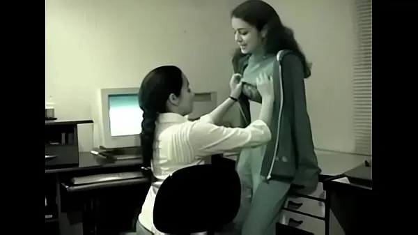 Best Two young Indian Lesbians have fun in the office clips Videos