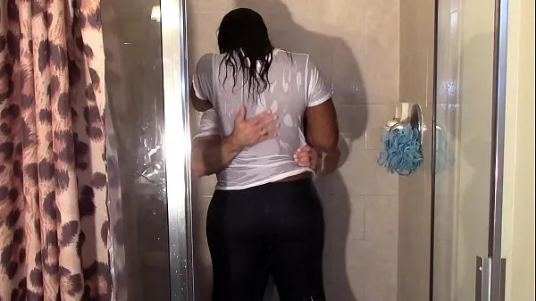 Best Big Black Booty Grinding White Dick in Shower till they cum clips Videos