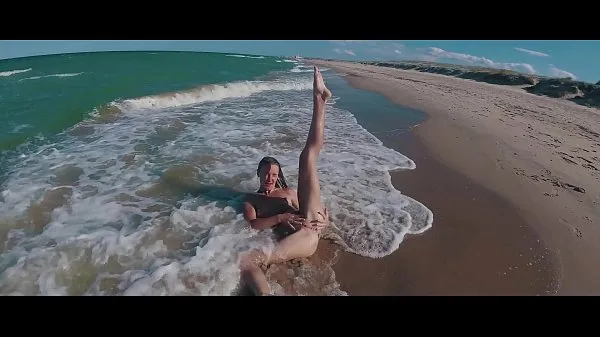 Best ASS DRIVER XXX - Naked Russian nudist girl Sasha Bikeyeva on on the public beaches of Valencia clips Videos