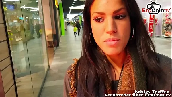 Beste german cute brunette model flirt in supermarket and pickup for pov sex clips Video's