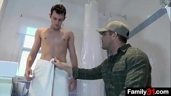 Best Stepdad walks in on the boy taking a shower and is captivated by his youthful body clips Videos