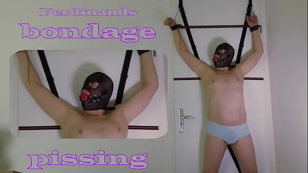 Best BDSM Bondage Pissing desperate man bondage tied up peeing. Kinky Male Wet and Pissy from Holland clips Videos