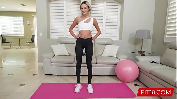 Best FIT18 - Tallie Lorain - Casting Under 100lb Super Skinny Blonde For Fitness Shoot - 60FPS clips Videos