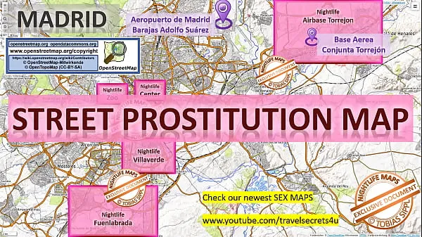 Beste Straßenprostitutionskarte von Madrid, Spanien, Espana, Spanien mit Angabe, wo Straßenarbeiter, Freiberufler und Bordelle zu finden sind. Außerdem zeigen wir Ihnen die Bar, das Nachtleben und das Rotlichtviertel der StadtClips-Videos