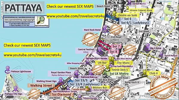 Beste Street Prostitution Map of Pattaya in Thailand ... Strassenstrich, Sex Massage, Streetworkers, Freelancers, Bars, BlowjobClips-Videos