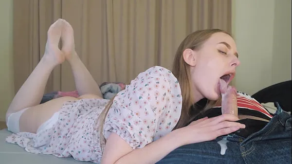 Best step Daughter's Deepthroat Multiple Cumshot from StepDaddy - Cum in Mouth clips Videos