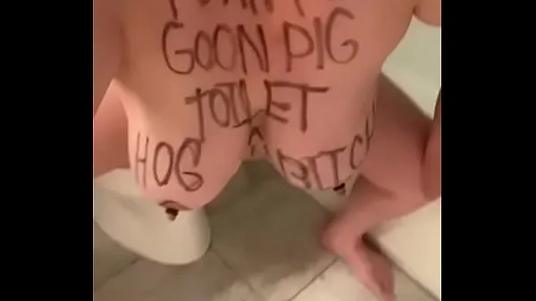 Meilleurs fuckpig porn justafilthycunt humiliante dégradation toilettes léchage humping oinking couinement clips vidéos