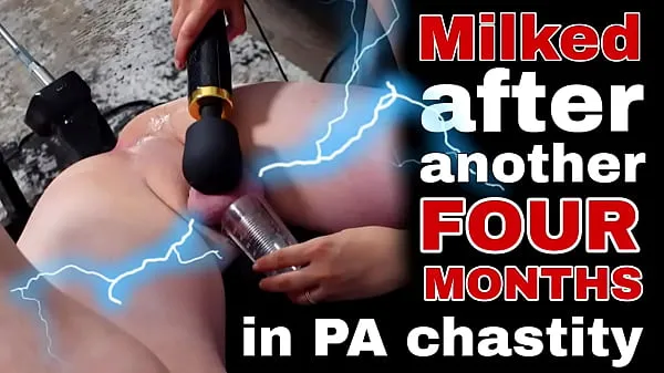 Best Femdom Milked Ruined Orgasm After 4 Months in PA Chastity Slave Fucking Machine FLR Milf Stepmom clips Videos