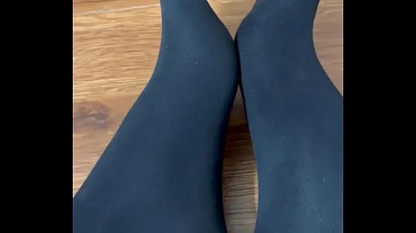 Best Flaunting and rubbing together my black nylon feet clips Videos