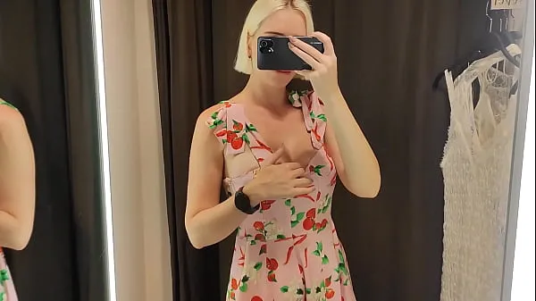 Los mejores Try on haul transparent clothes in fitting room and have masturbation with strong orgasm vídeos cortos